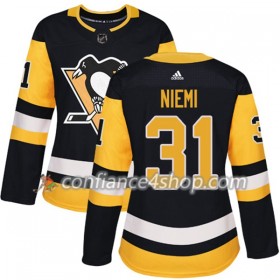 Adidas Maillot de Hockey Pittsburgh Penguins Antti Niemi 31 2017-2018 Noir Authentic - Femme